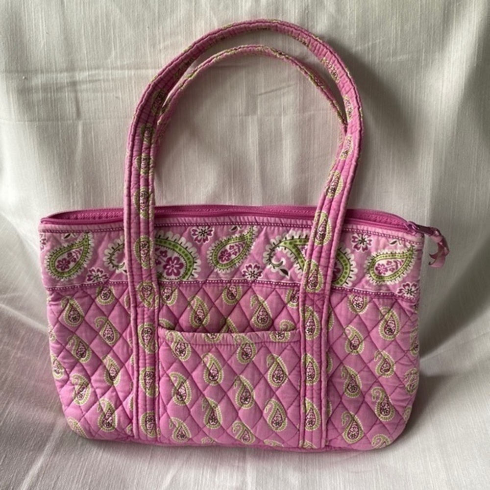 Vera Bradley - Ombré Pink and Lime Paisley Shoulder Bag